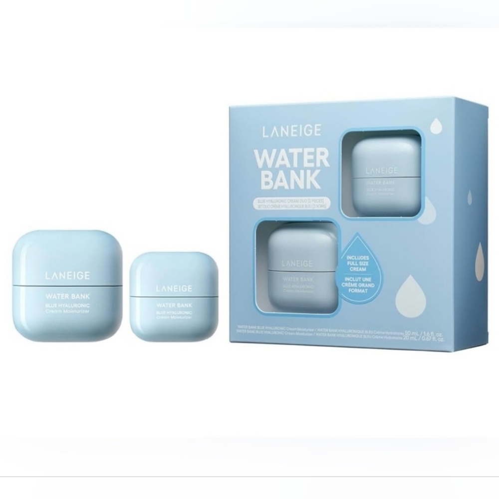 Laneige Water Bank Blue Hyaluronic Cream Moisturizer Duo
